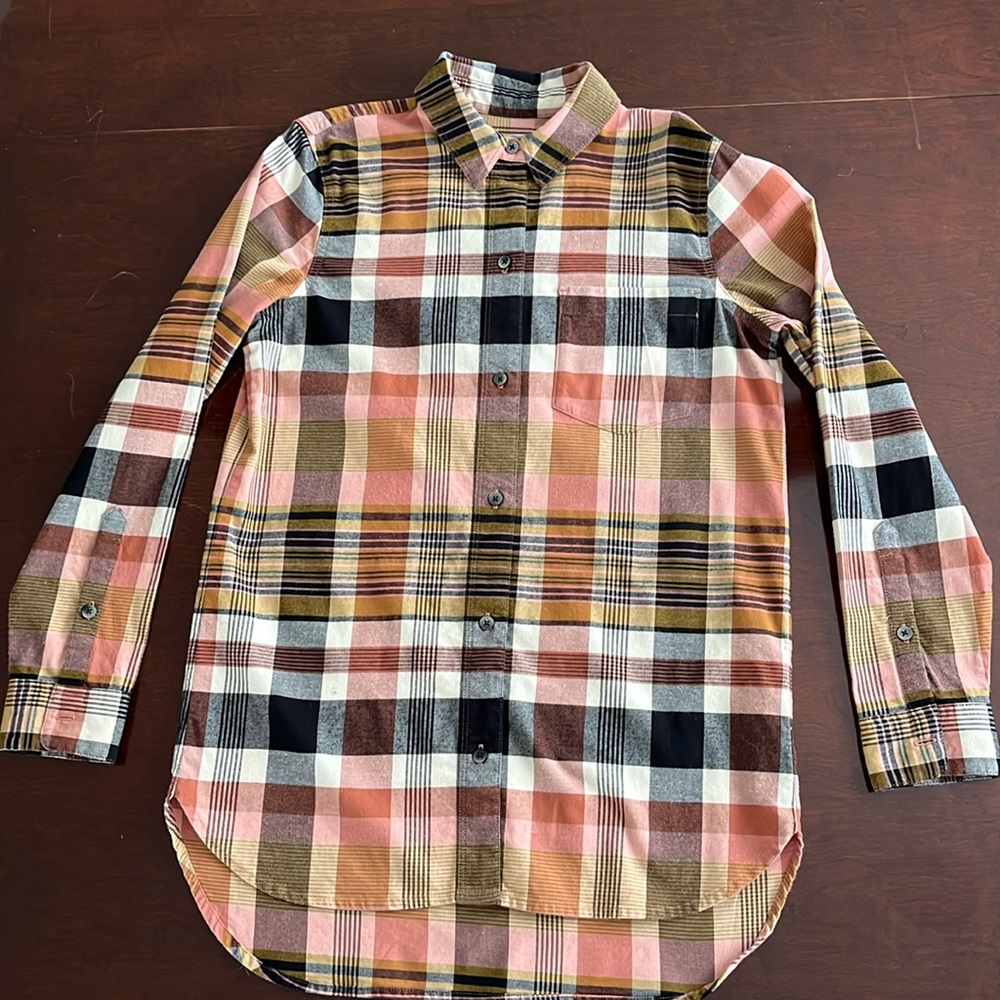 Madewell Long Sleeved Plaid Shirt, XS